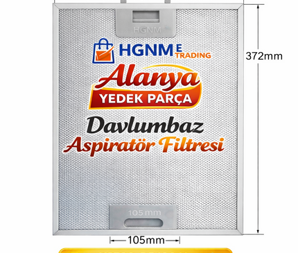 81460072 Aspiratör Davlumbaz Metal Yağ Filtresi 370x281 mm – Teka KSE90, DB190 Uyumlu