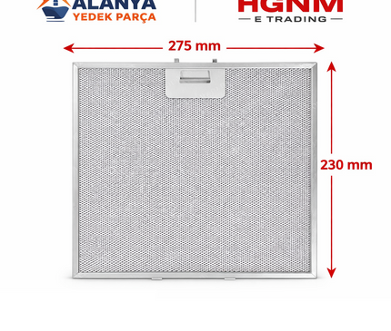 Arçelik Beko Aspiratör & Davlumbaz Tel Filtre 275x230 mm - Yedek Parça Filtre Teli