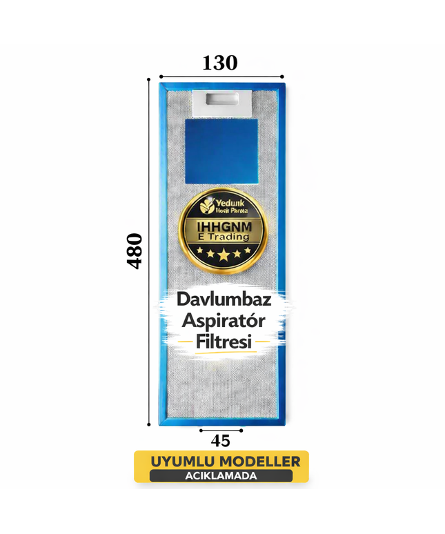 Arçelik, Beko, Altus Aspiratör Davlumbaz Tel Filtresi - 9189205706 - 13cm X 480cm - 480x130 mm