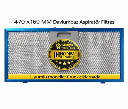 Electrolux 4055380804 Davlumbaz Yağ Filtresi 470x169 mm Metal Aspiratör Filtresi Uyumlu 50268017006
