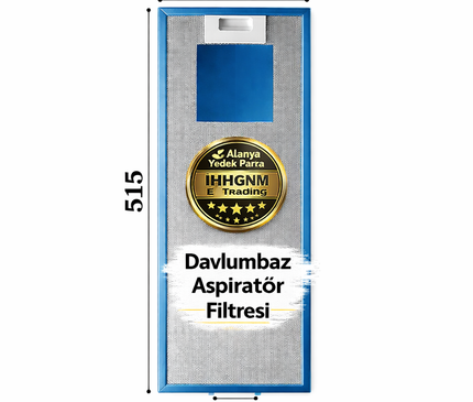 Davlumbaz Tel Filtre 515x205 mm - Yüksek Performanslı Aspiratör Yağ Filtresi E30 İstanbul Bağcılar