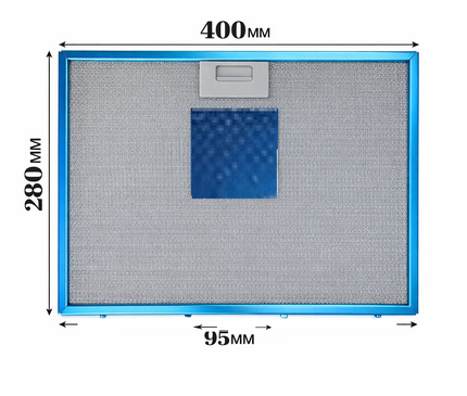 فلتر شحوم شفاط المطبخ 40×28 مم، فلتر شحوم شفاط المطبخ 400×280 مم، تهوية شفاط المطبخ، ألومنيوم E2