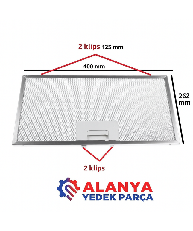 400x262 mm Metal Aspiratör Davlumbaz Yağ Filtresi 40x26 – Mekappa, Termikel, Alveus, Beko, Kügerr Uyumlu 546894793