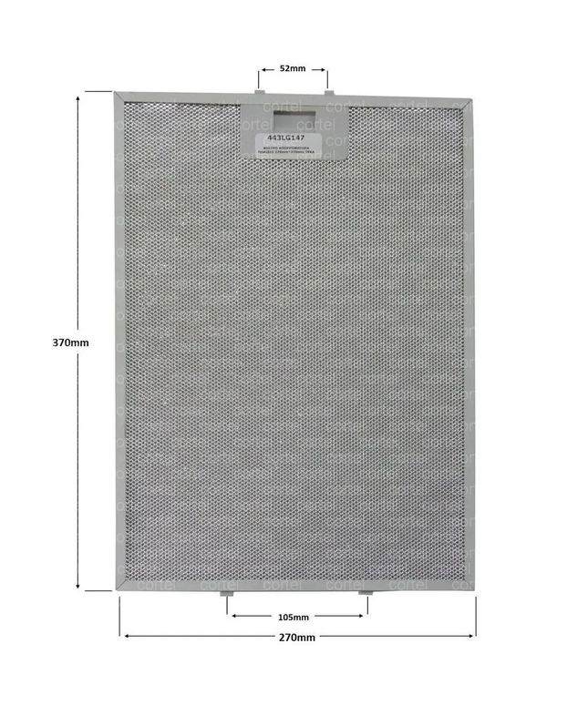 Davlumbaz Yağ Filtresi 270x370 mm - 81460065 Aspiratör Filtresi