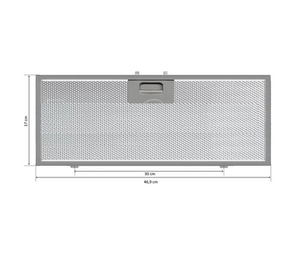 Electrolux 4055380804 Davlumbaz Yağ Filtresi 470x169 mm Metal Aspiratör Filtresi Uyumlu 50268017006