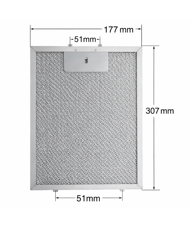 Elica CH6P Uyumlu Davlumbaz Yağ Filtresi FA0222 306x177 mm Davlumbaz Aspiratör Kaset Süzgeç Filtre Teli