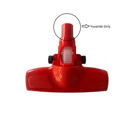 Fantom SPEDDY DU 2100 Dik Süpürge Yuvarlak Giriş Körüklü Emici Başlık Kırmızı 