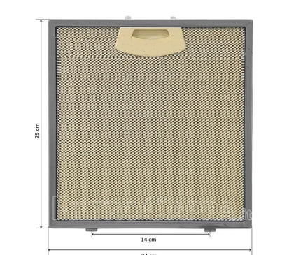 GF03LA Davlumbaz Metal Yağ Filtresi 240x250 mm – Elica, Jetair, Turboair Uyumlu Alüminyum Aspiratör Yağ Filtresi GF03LC ACC0212400