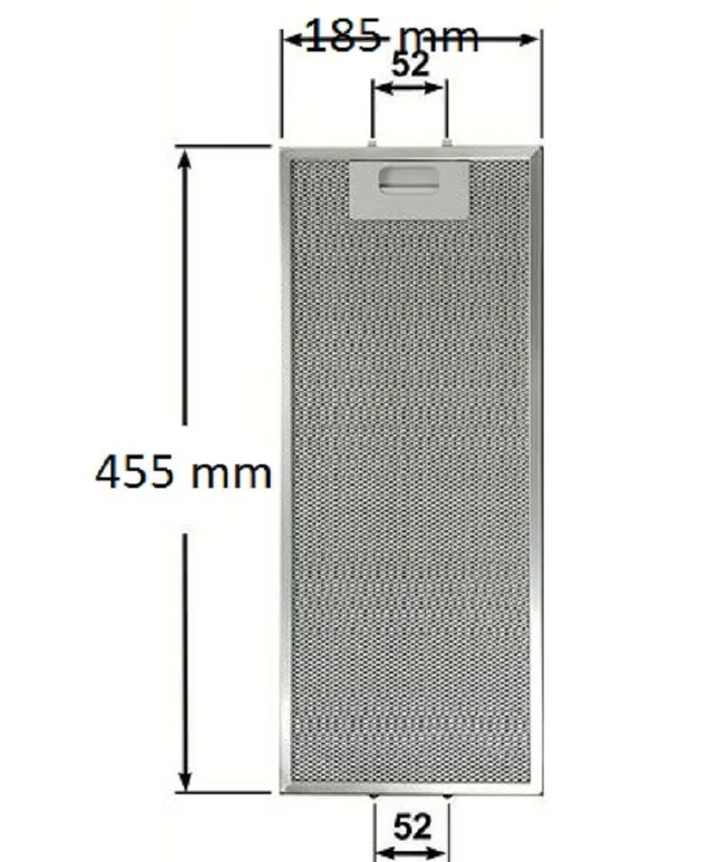 GRI0025433A Жировой фильтр для вытяжки Elica 455x185 мм
