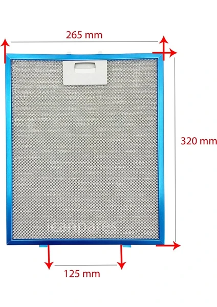 Kumtel Davlumbaz Tel Filtre 265x320 mm - Arçelik, Beko Uyumlu, Yüksek Kalite Filtre K0