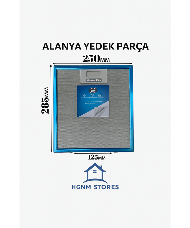 Kumtel Uyumlu Davlumbaz & Aspiratör Yağ Filtresi 25x28,5 cm – Alüminyum Tel Yağ Filtresi 249x285 mm Model 19882