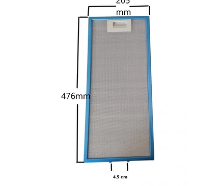 Davlumbaz Filtre Seti 475x130 mm + 475x205 mm – Esty 1350, 1390, İntegrа 60, Kamilla 600 Uyumlu Alüminyum Yağ Filtresi