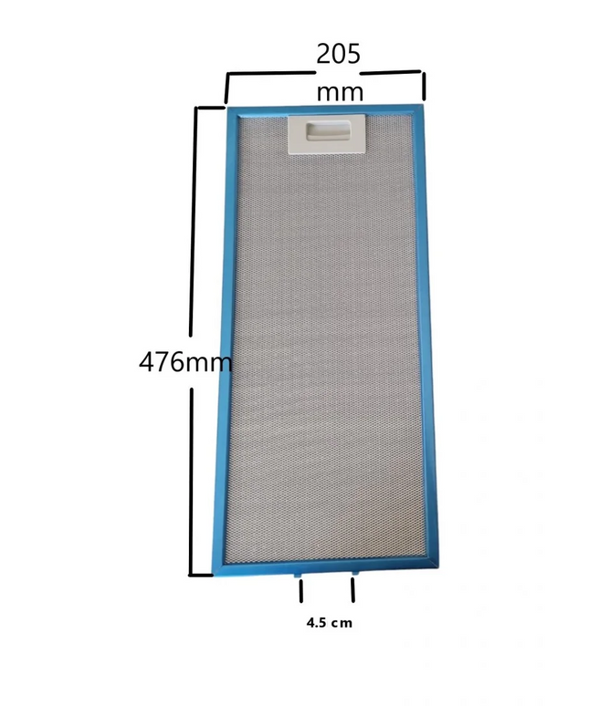 Davlumbaz Filtre Seti 475x130 mm + 475x205 mm – Esty 1350, 1390, İntegrа 60, Kamilla 600 Uyumlu Alüminyum Yağ Filtresi