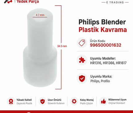Philips Blender Plastik Kavrama Dişlisi HR1316 HR1366 HR1617 Profilo Uyumlu 996500001632 