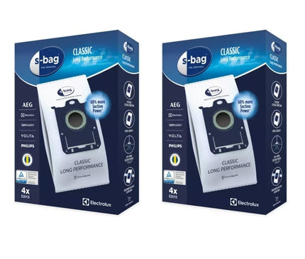 13$ - Premium 5-Layer Vacuum Cleaner Dust Bags for Philips S-Bag, AEG, Tornado, Volta & Electrolux - Pack of 8