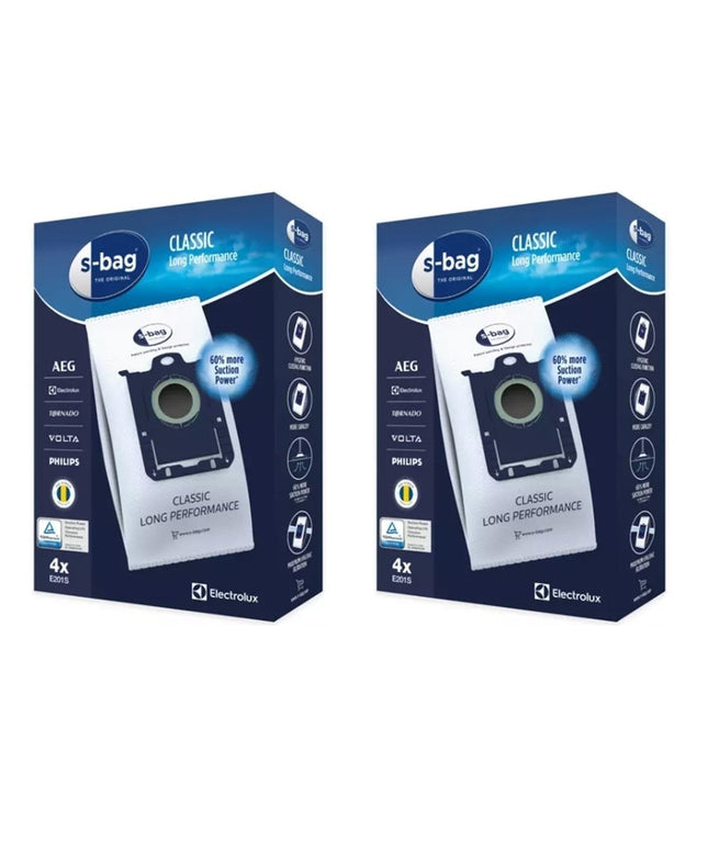 13$ - Premium 5-Layer Vacuum Cleaner Dust Bags for Philips S-Bag, AEG, Tornado, Volta & Electrolux - Pack of 8