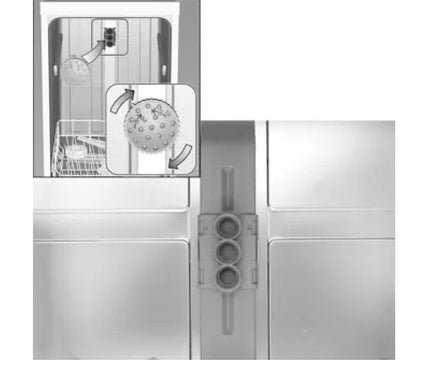 Bosch Siemens 612114 00612114 Original Back Dishwasher Spray Spray Shower Head for Large Parts Baking Trays and Grease Filter