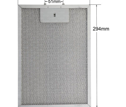 9188437001 Cooker Hood Mesh Filter 294x208 mm Beko ADV5180I, ADV5500, ADV5600, ADV5720, ADV5810, ADV5900, ADV9910I