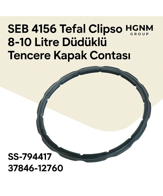 SEB 4156 Tefal Clipso 8-10 Litre Düdüklü Tencere Kapak Contası (SS-794417 / 37846-12760)