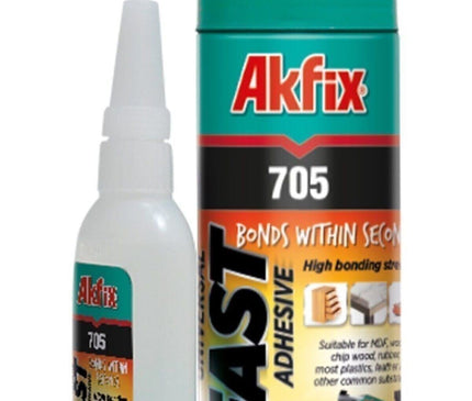 Akfix 705 Quick Adhesive Mdf Kit: High-Strength Multi-Surface Bonding Solution 200ml + 50gr