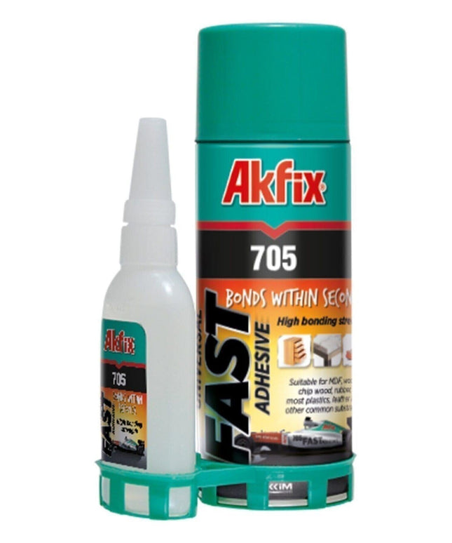 Akfix 705 Quick Adhesive Mdf Kit: High-Strength Multi-Surface Bonding Solution 200ml + 50gr