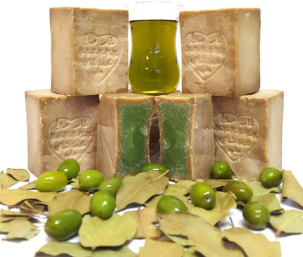 Handmade Aleppo Soap: 100% Natural Olive Oil & Daphne Blend for Body, Hair, and Skin - Anti-Acne and Skin Treatment | Organic, Syrian & Turkish Tradition