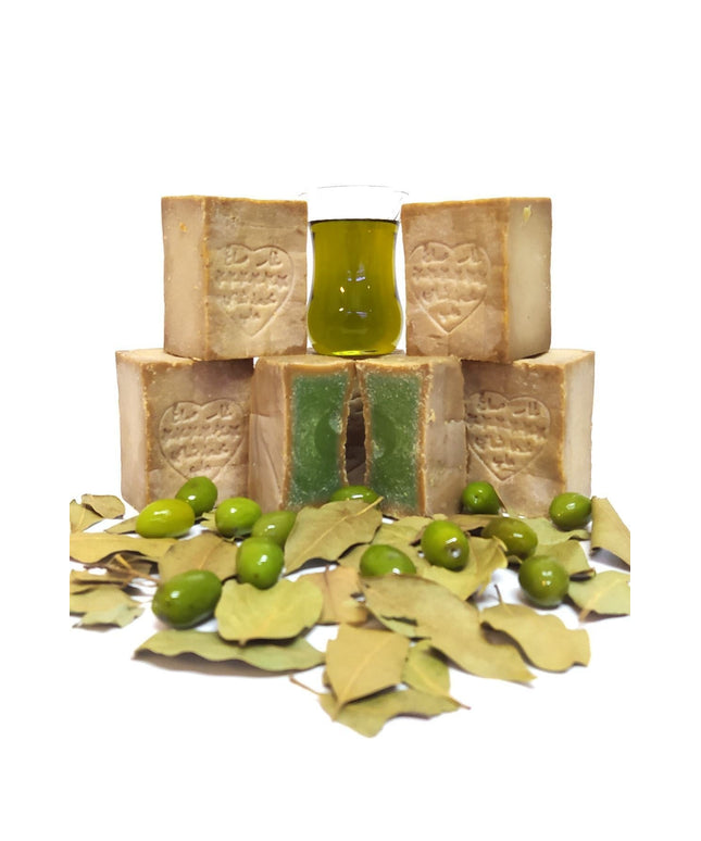 Handmade Aleppo Soap: 100% Natural Olive Oil & Daphne Blend for Body, Hair, and Skin - Anti-Acne and Skin Treatment | Organic, Syrian & Turkish Tradition