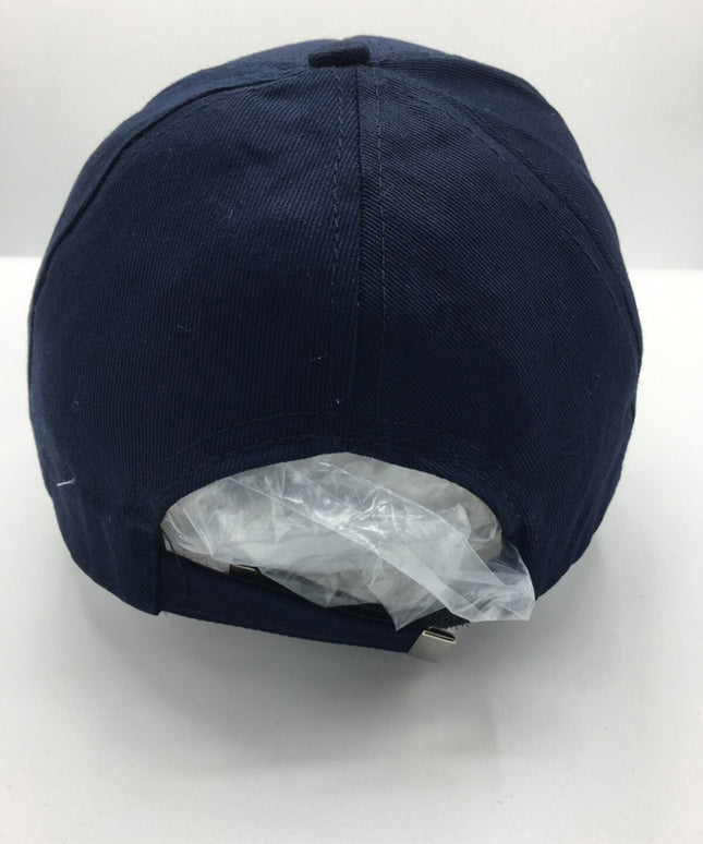 All-Season Unisex Sailor's Cap – Adjustable Navy Blue & White Captain's Hat with Timeless Rudder & Anchor Design, Breathable Cotton Fabric – Gender-Neutral Nautical Fashion for Sailing & Sports