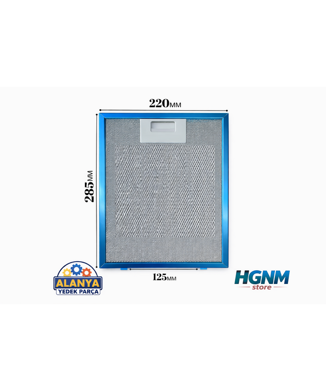 Silverline Uyumlu Alüminyum Davlumbaz Yağ Filtresi – 285 × 220 mm (28,5 × 22 cm)