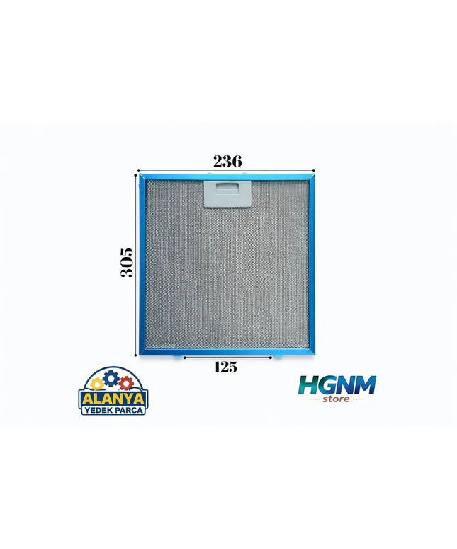 Simfer Uyumlu Metal Davlumbaz Yağ Filtresi – 235 x 305 mm (23,5 x 30,5 cm)