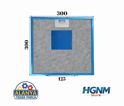 HGNM E Trading 300xSimfer uyumlu davlumbaz 30x30 cm arka aralık 12 5 cm aspiratör filtresi 300x300 mm300 Davlumbaz Filtresi Tırnak Aralık 4.5-12.5  M6
