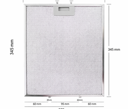 Teka 81460133 Davlumbaz Metal Yağ Filtresi (344x275 mm) – CMB1-60 / DBB60 Uyumlu