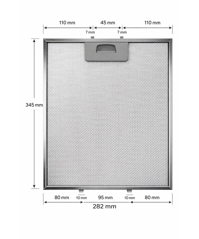 Teka 81460141 Davlumbaz Yağ Filtresi – 345x283 mm Metal Grease Filter – DBB 90 Uyumlu