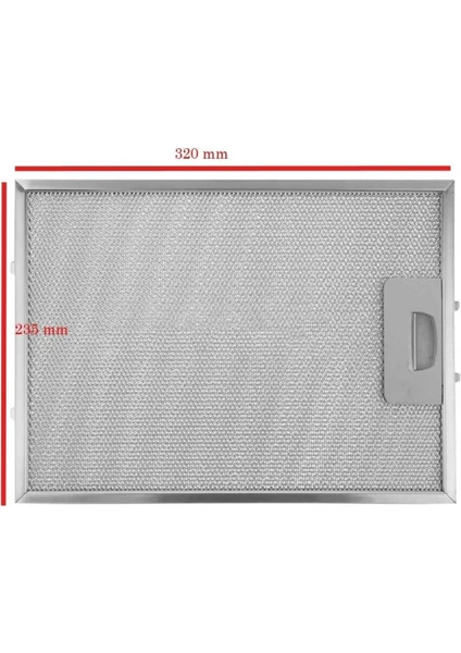 Teka 81476048 Davlumbaz Metal Yağ Filtresi 320x235 mm | Teka Uyumlu Aspiratör Filtresi