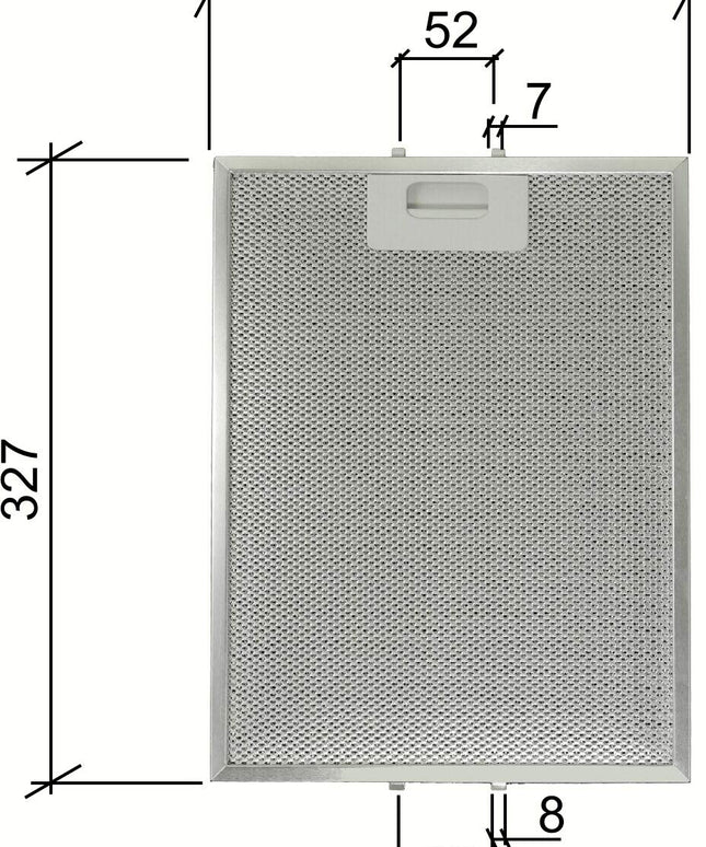 Turboair Uyumlu 247x327 mm Alüminyum Davlumbaz Filtresi - 50293009002, ALNO Modellerine Uygun