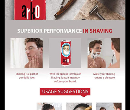ARKO Shaving Soap Barber Cream Foam for Men 75gr Luxury
