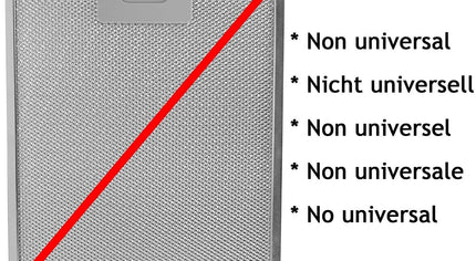 012646 Range Hood Filter 300x250 mm Cooker Hood Grease Filter Kitchen Extractor Aluminium Aspirator 30 cm x 25 cm