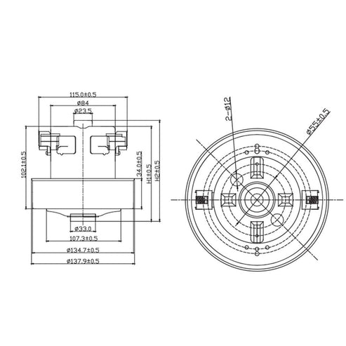 Мотор пылесоса 1800 Вт для Samsung DJ31-00067P/A/K/N VCM-K70GUAA