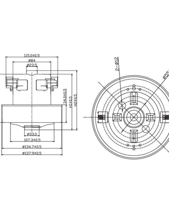 Vacuum cleaner motor 1800 Watt replacement for Samsung DJ31-00067P, DJ31-00067A, DJ31-00067K, DJ31-00067N, VCM-K70GUAA