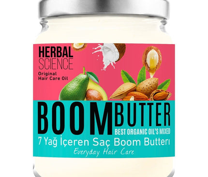 Herbal Science Boom Butter - 100% Natural Hair Care Oil 190 ml for Hair Growth, Repair & Hydration