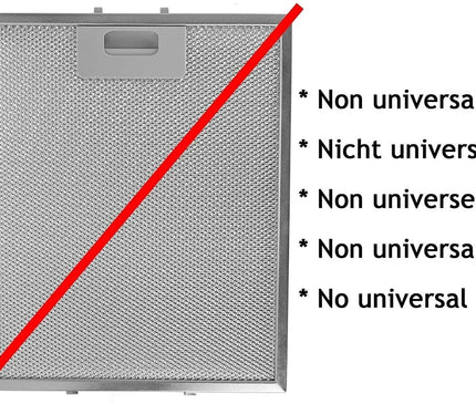 Cooker Hood Filter 226X313 mm Range Hood Grease Filter Kitchen Extractor Ventilation Aluminium Aspirator 22,6 X 31,3 CM