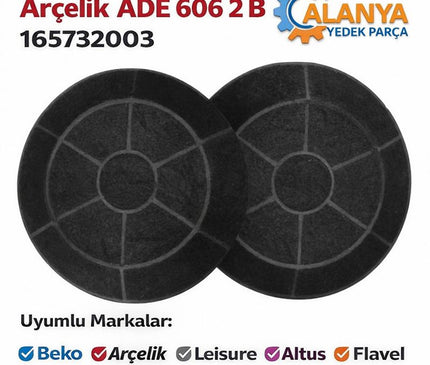 arçelik ade 606 2 b 165732003 Davlumbaz Aspiratör Karbon Fitresi Beko-Arçelik 7704331106