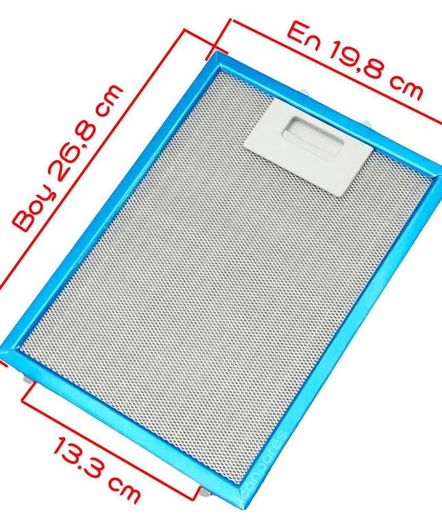 198x268 Ferre Davlumbaz Aspiratör Filtresi 268x198mm - Beyaz Eşya Yedek Parça Alanya Antalya