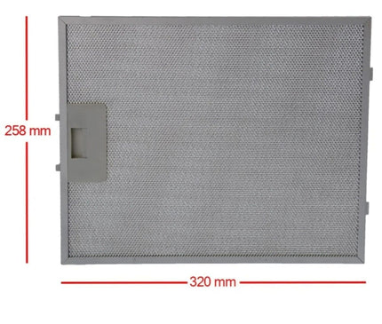 480122102169 - Filtro de grasa metálico para campana extractora 320 x 258 mm,
