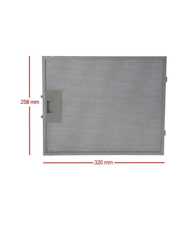 480122102169 - Filtro de grasa metálico para campana extractora 320 x 258 mm,