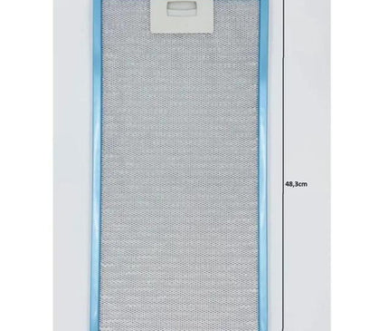 Фильтр для вытяжки 205X483 – алюминиевый жироулавливающий фильтр 20,5 x 48,3 см для кухонной вытяжки