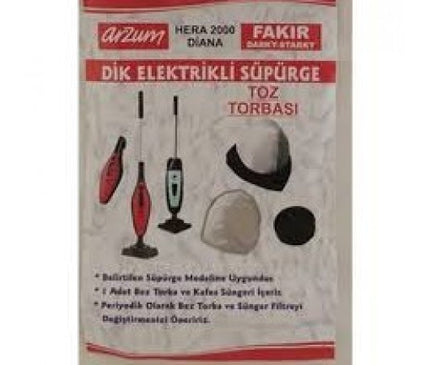 Fakir Darky Arzu Hera Dik Elektrikli Süpürge Toz Torbası 2'li Paket - Compatible Replacement Part