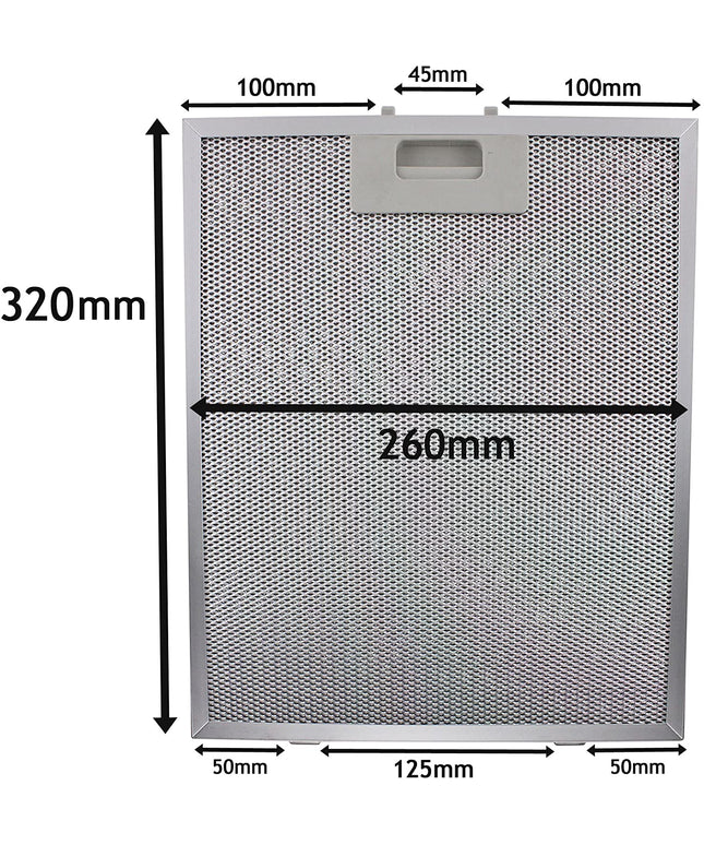 26X32 CM Aspiratör Davlumbaz Filtresi 260×320 mm Mutfak Aspiratörü Havalandırma Alüminyum Aspiratör L5