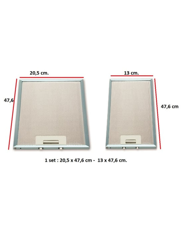 Aspiratör Davlumbaz Filtre Seti 205 X 476 mm ve 130 X476 Etsy 1350 Davlumbaz Yağ Filtresi Mutfak Aspiratörü Havalandırma Alüminyum