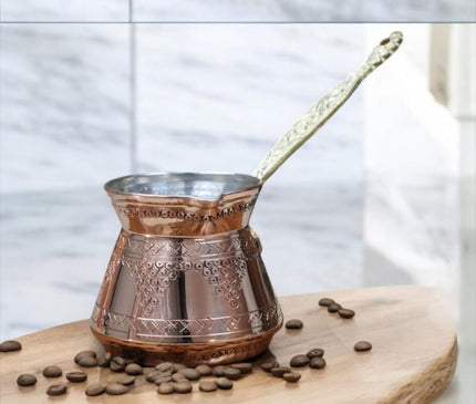 Традиционные кофейники, греческая арабская кофеварка, кофейник из кованой меди, кофеварка для плиты с латунной ручкой, емкость 450 мл. 